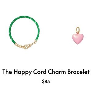 ROXANNE ASSOULIN The Happy Cord Charm Bracelet Green & Pink